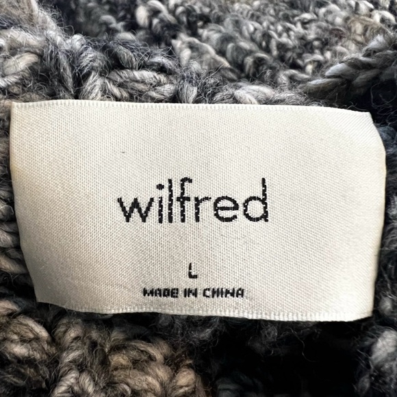 Aritzia. Wilfred.EUC.Cropped.Retrograde Mock neck sweater.Heather grey mélange.L - Picture 3 of 13